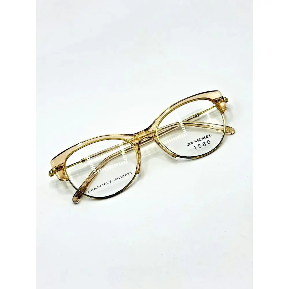 Morel 1880 Eyeglasses Frame Valere 60098M-PD12 Crystal Pink Cat Eye 52-19-145